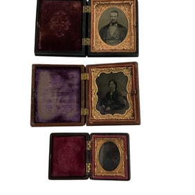 Three Mid-19th Century Cased Tintypes