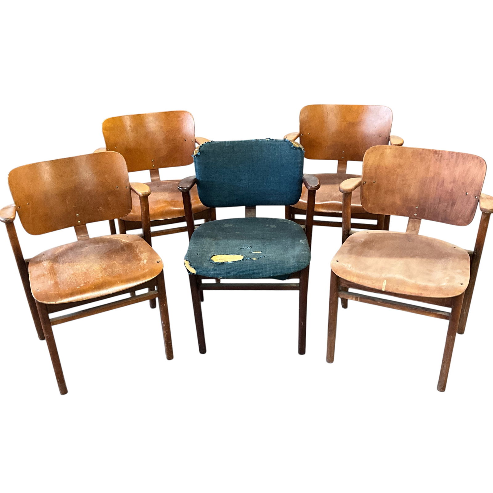 Set of Four Knoll Mid-Century Modern Domus Chairs, Plus a Bonus Chair (1 of 7)