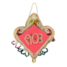 1903 Dated Beaded Pin Cushion