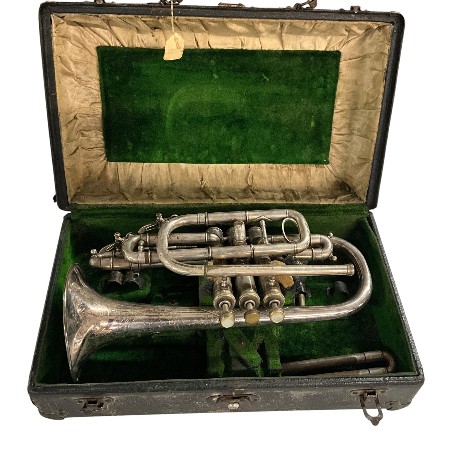 Antique Silver Plated Cornet (1 of 8)