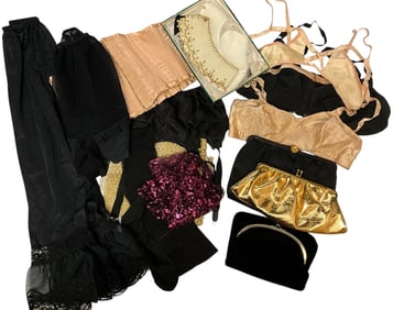 Vintage Women's Lingerie, Collars, Clutch Purses