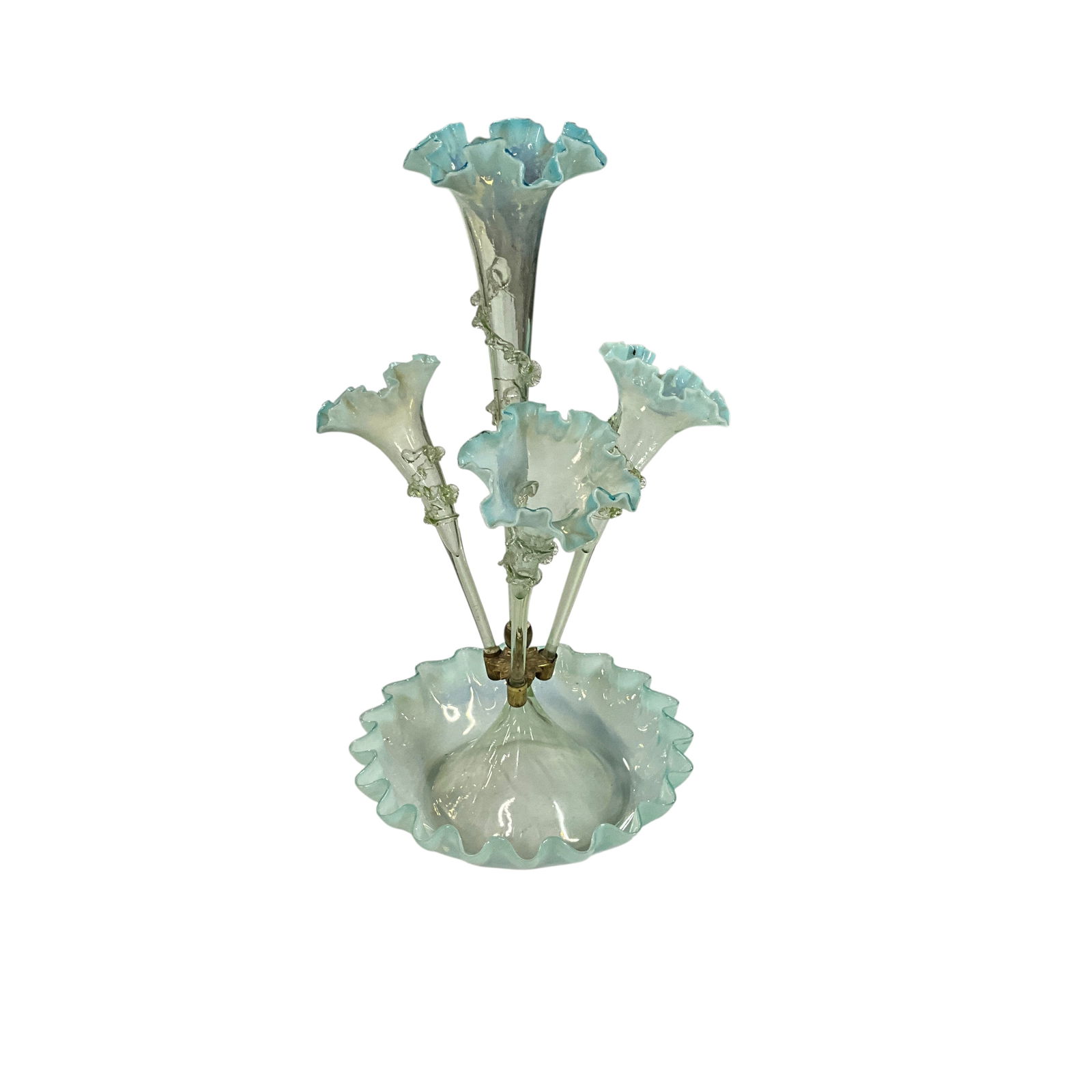 Victorian Art Glass Epergne-Reactive (1 of 9)