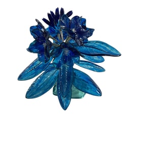 MCM Crystalin Lucite Floral Piece