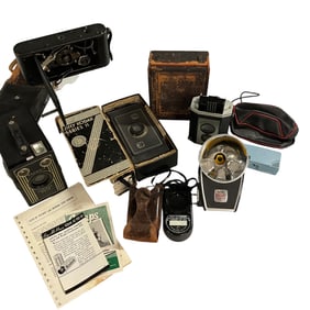 Group of Antique/Vintage Cameras and Photographic Equipment