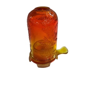Amberina Mosser Glass Holly Berry Fairy Lamp