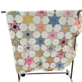 Antique Quilt- Six Pointed Star