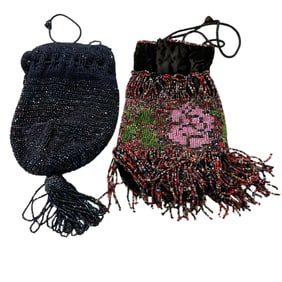 Pair of Pouch Style Beaded Purses