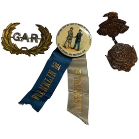 GAR Pins and Hat Badge
