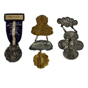 Three BPOE Elks Pins- Detroit, 1910