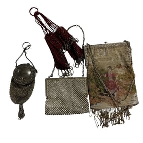 Four Beaded Purses, including a Chatelaine Example
