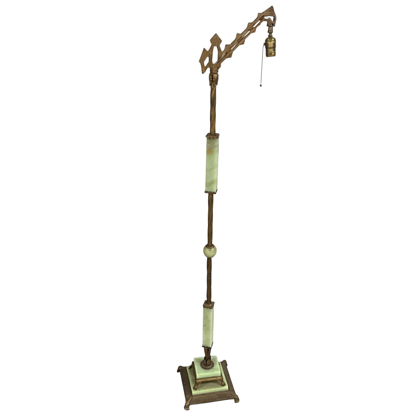 Vintage Bridge Lamp- Uranium Glass Inserts (1 of 7)