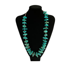 Heishi Bead and Turquoise Nugget Necklace