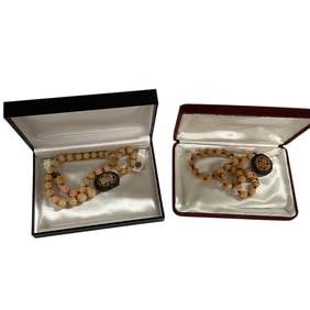 Two Chinese Porcelain Necklaces