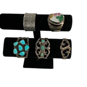 Five Southwestern Style Cuff Bracelets