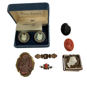 Selection of Victorian Cameo Jewelry