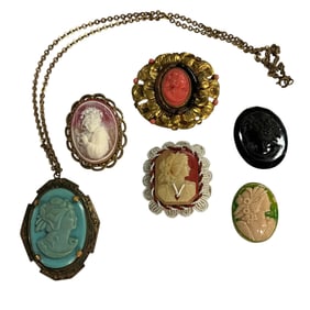 Selection of Victorian/Victorian Style  Cameo Jewelry