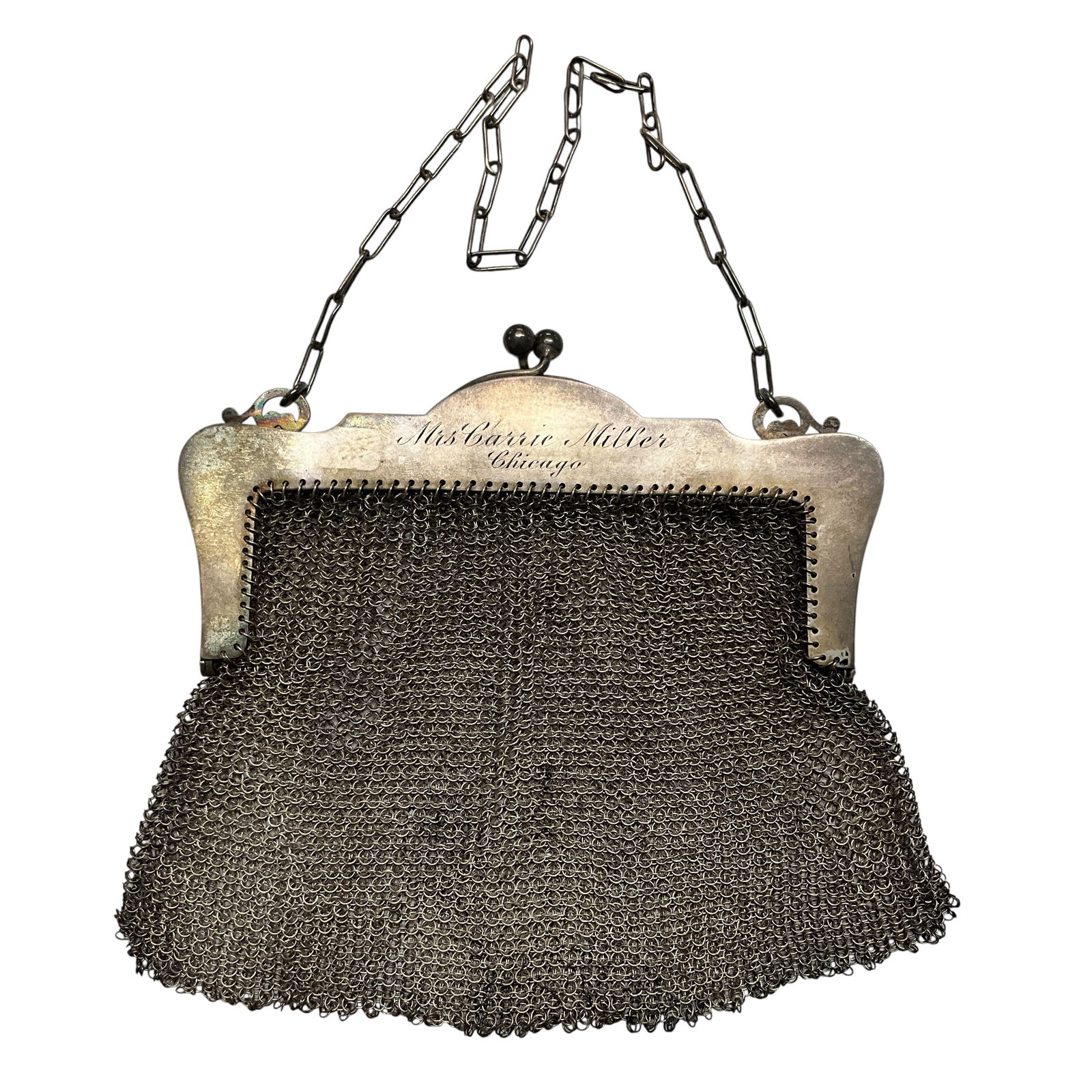 Lovely Sterling Mesh Purse (1 of 4)