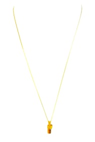 Tigers Eye Pendant, 14k YG Chain