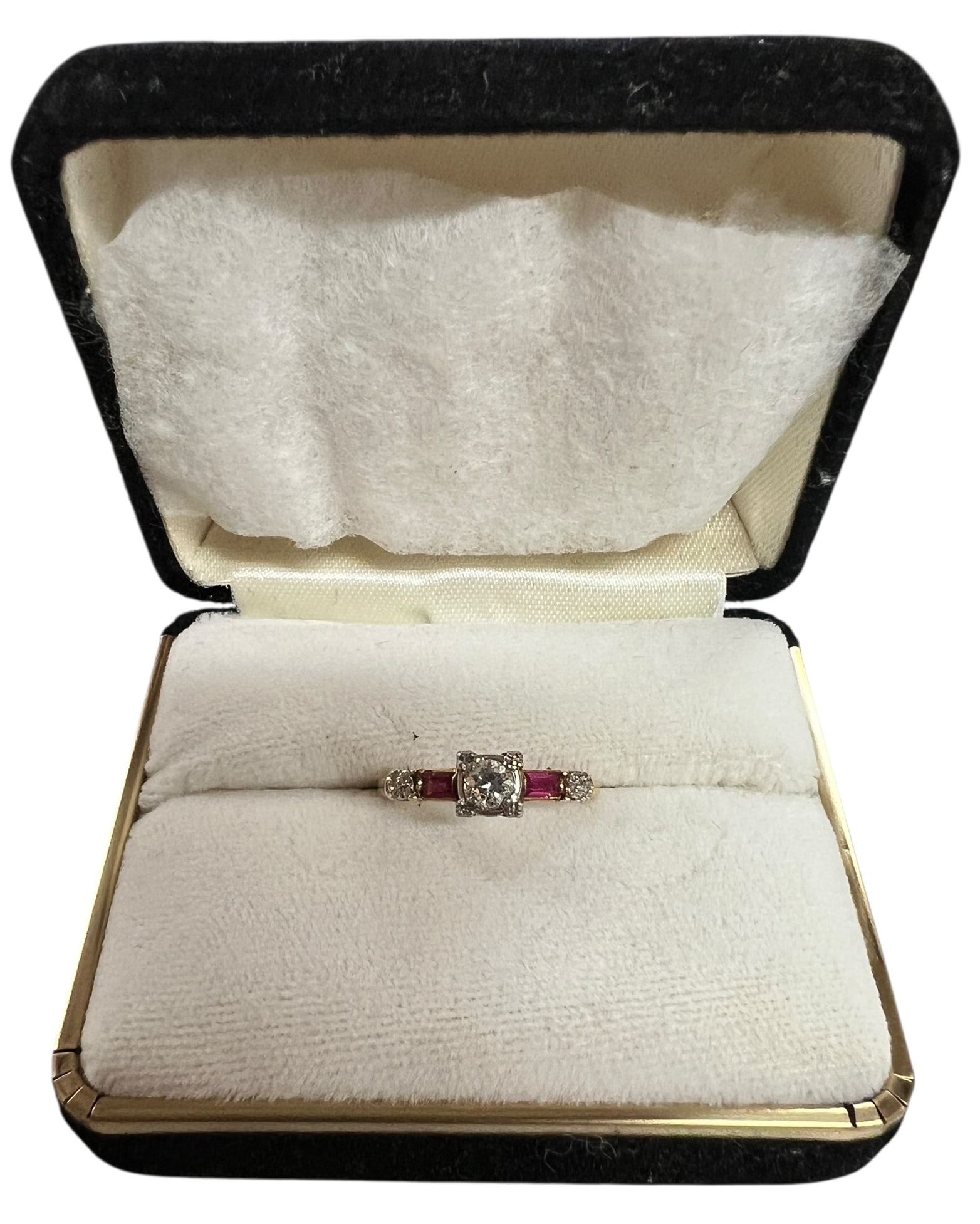 Diamond & Ruby Ring 14k YG (1 of 6)