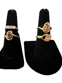 4 Semi-Precious Stone Rings