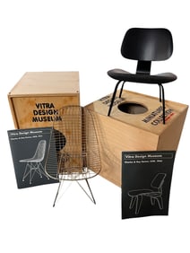 Pair of Vitra Design Museum Miniature Chairs