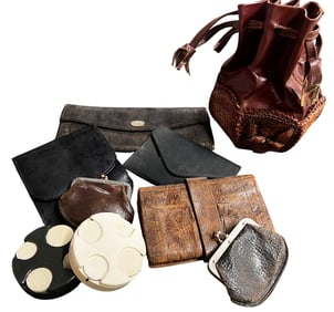 Vintage Group of Wallets and Alligator Purse