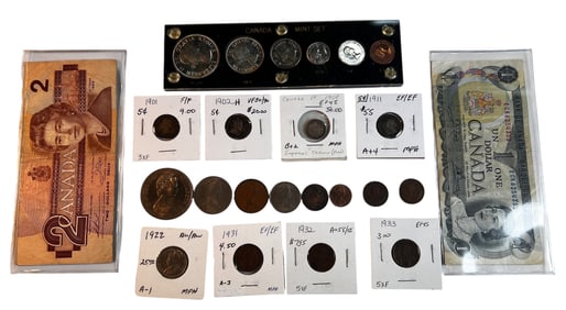 Collection of Vintage/Antique Canadian Coins