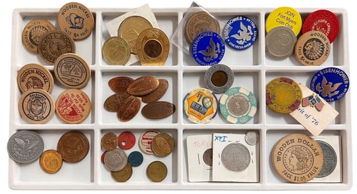 Fun Collection of Chips, Coins & Tokens