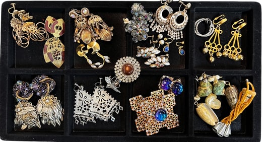 Vintage Costume Jewelry-Earrings