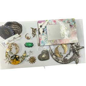 Vintage Costume Jewelry-Sun, Moon and Stars!