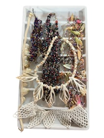 Vintage Costume Jewelry- Bead & Shell Necklaces