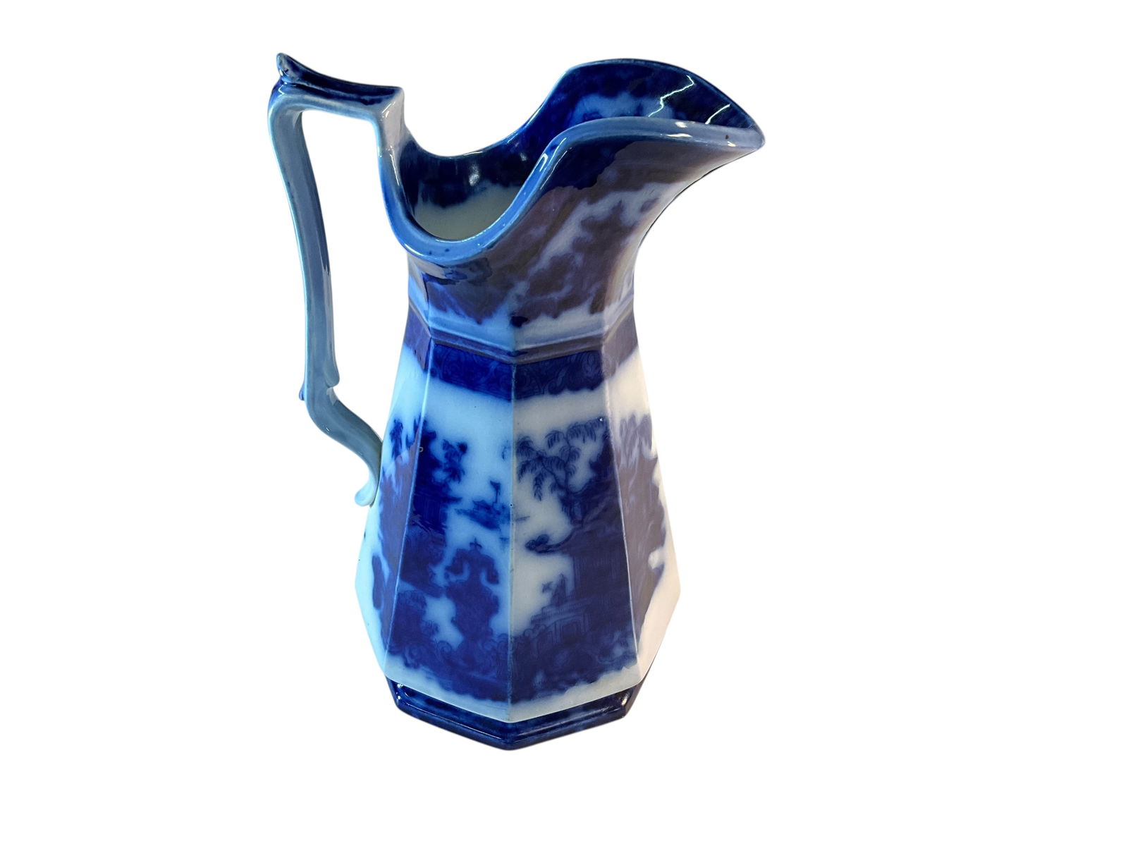 Antique Wedgwood Flow Blue Pitcher (1 of 4)