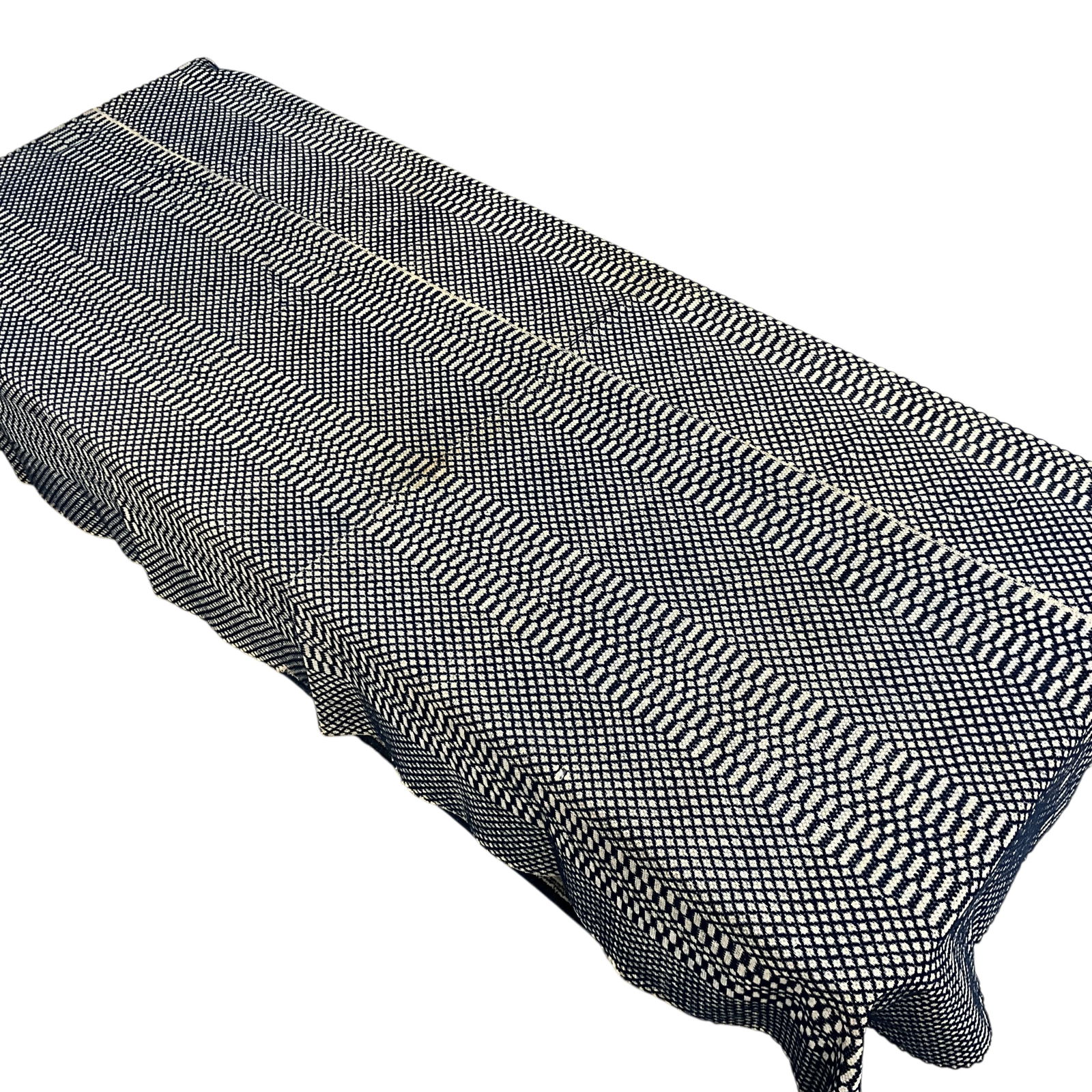 Two Blur & White Woven Cotton Coverlets (1 of 6)