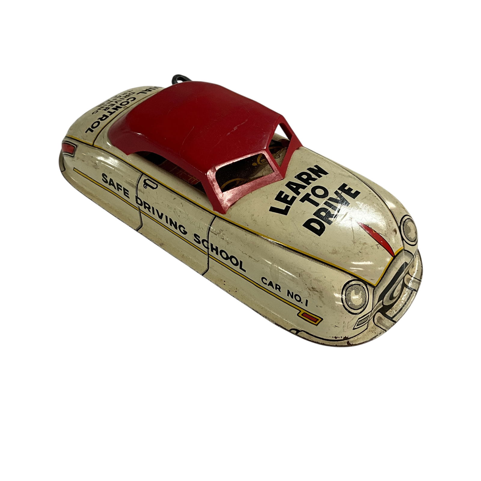 Marx Safe Driving School Car #1, Wind Up Toy (1 of 4)