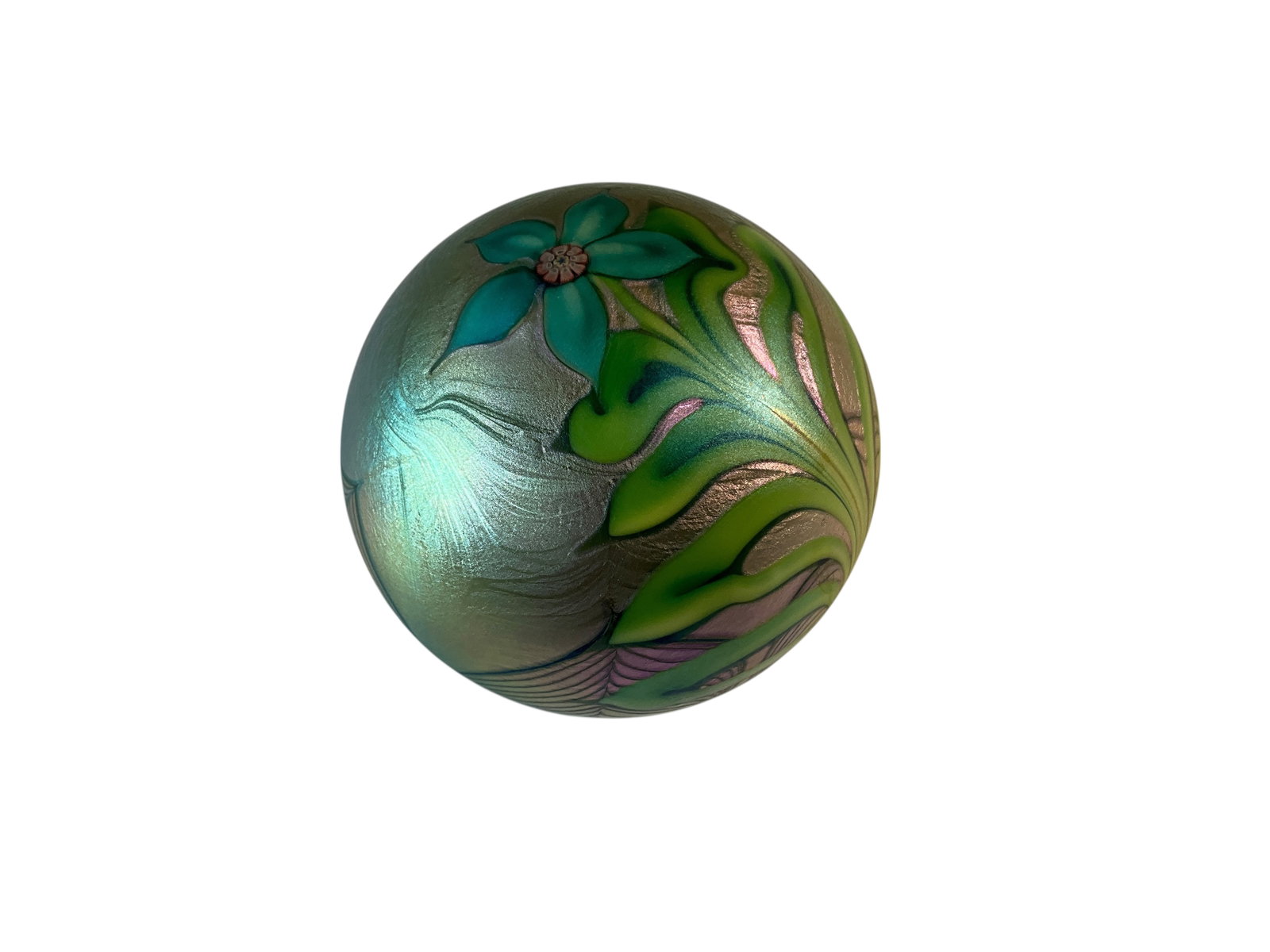 1980 Orient & Flume Paperweight: 1980 Orient & Flume Paperweight. Signed & Dated. EL