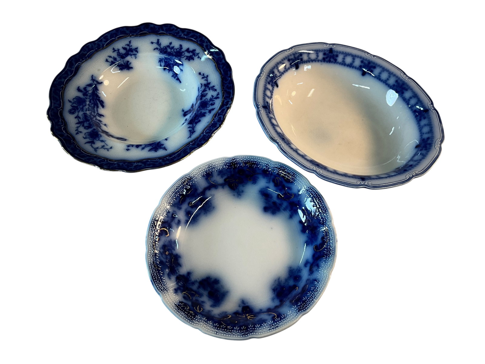 Antique Flow Blue Serving Dishes (1 of 7)
