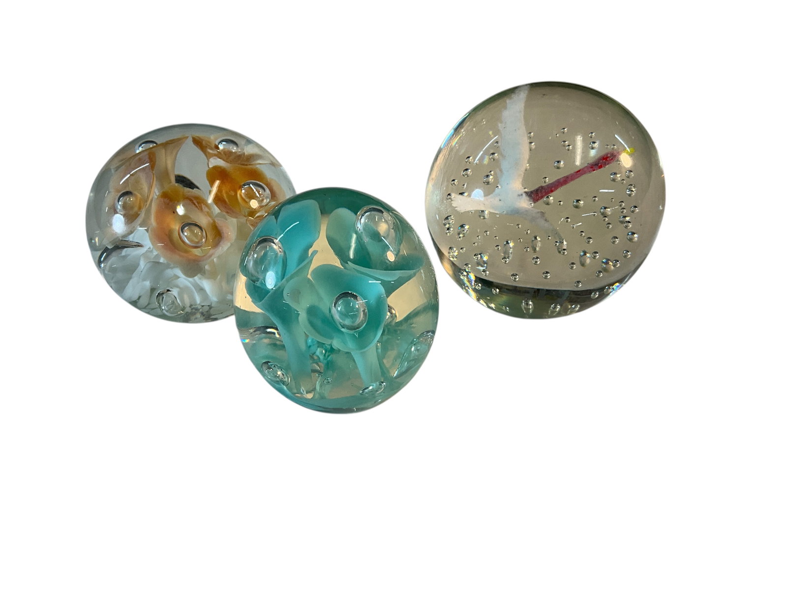 Three Glass Paperweights (1 of 10)