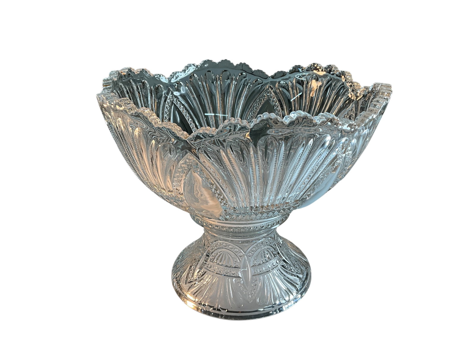 Heisey Prince of Wales Plume Punchbowl (1 of 4)