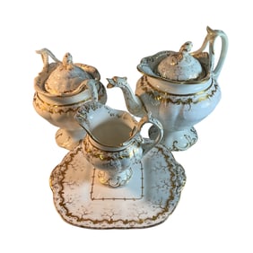 Unmarked Victorian Tea Set