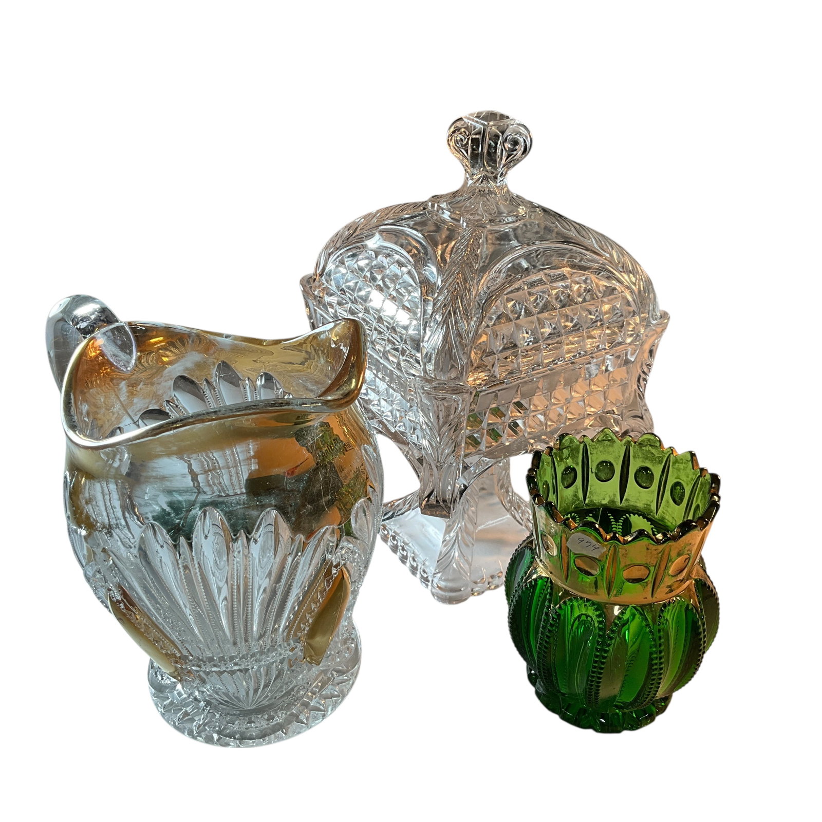 Three Victorian Pattern Glass Items (1 of 8)
