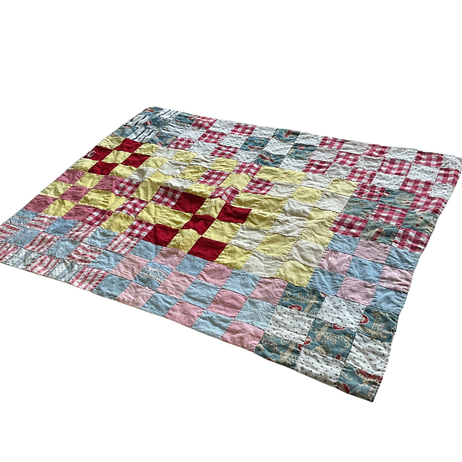 Vintage Hand-Sewn Baby Quilt (1 of 6)