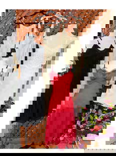 Vintage Ladies Slips: Collection of Five vintage Ladies slips. Sizes range from small to Large. See Photos for condition