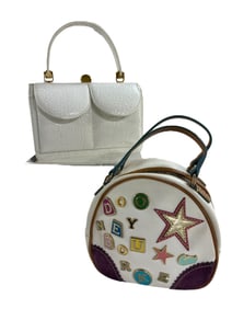 Vintage White Leather Bags
