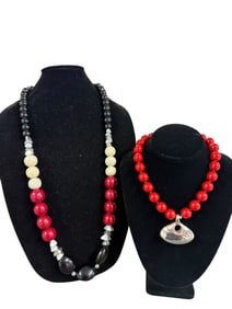Bold Black and Red Necklaces