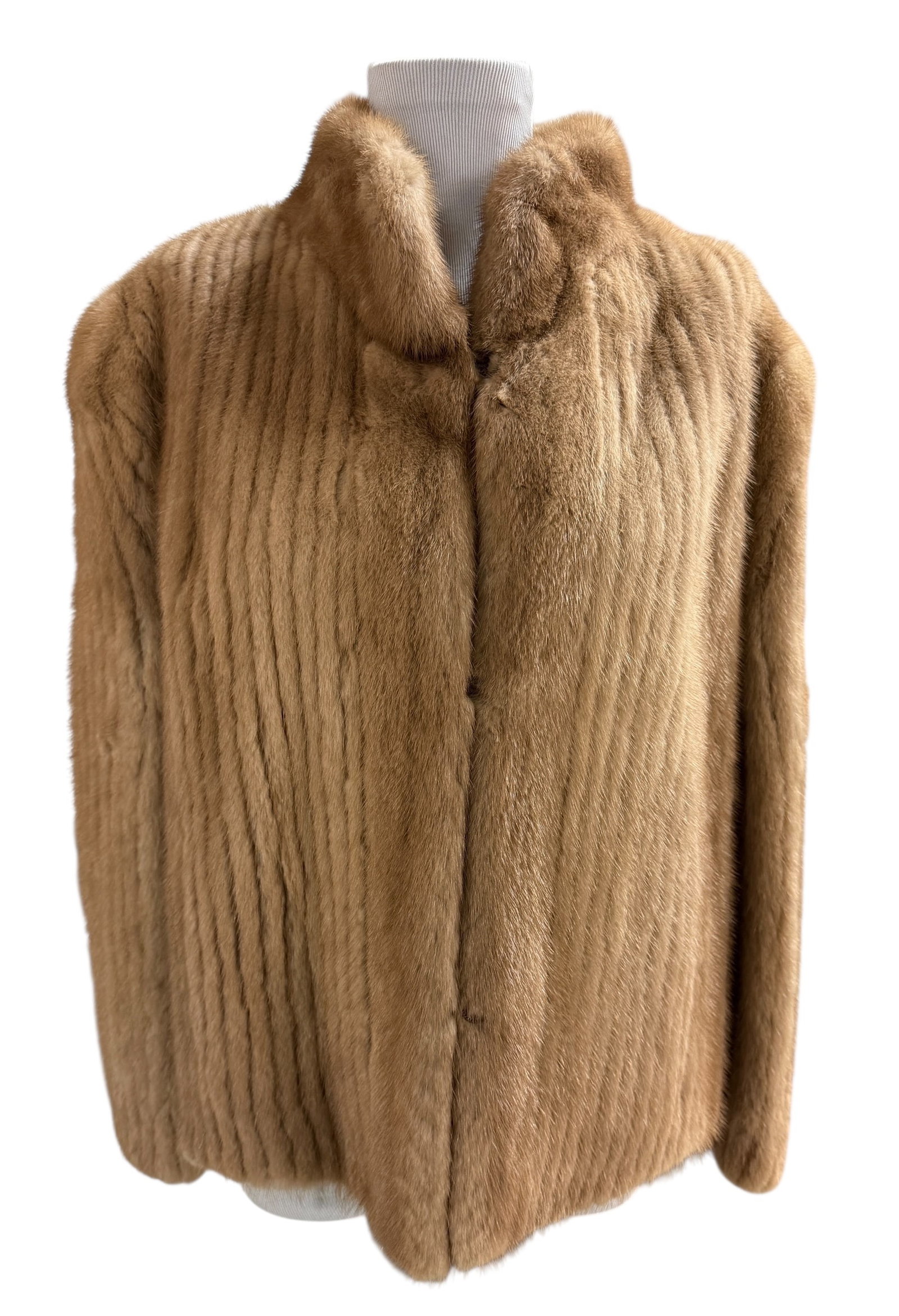 Vintage Ribbed Pastel Mink Jacket (1 of 6)