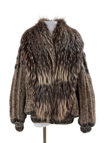 Vintage Fur Trimmed Sweater Coat