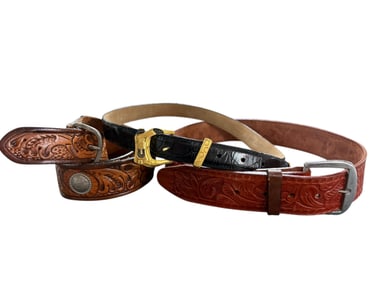 Vintage Leather Belts-Western Style