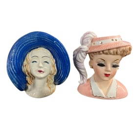 Pair of Vintage Head Vases