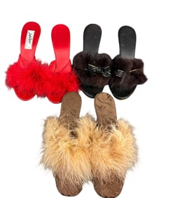 Vintage Glamour-Feathered Mules!