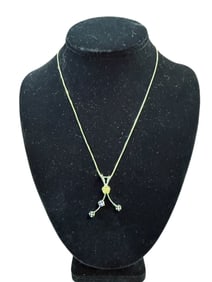 Sterling Necklace with Floral Motif